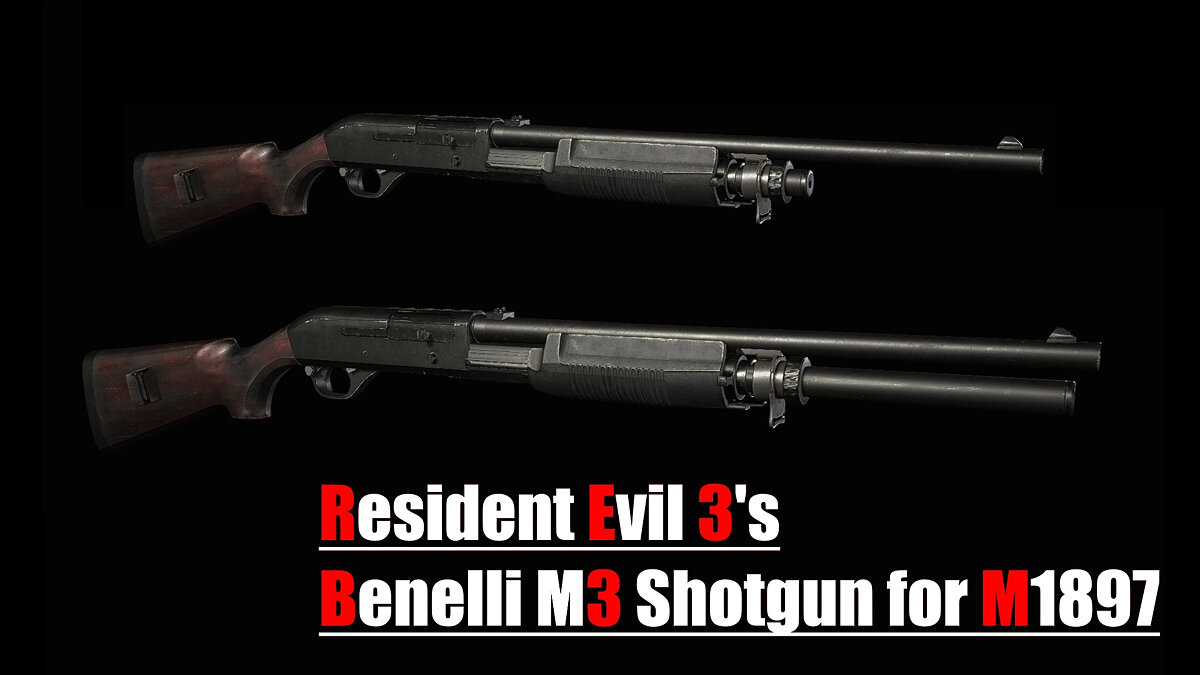 Resident Evil Village — Дробовик Benelli M3 из Resident Evil 3