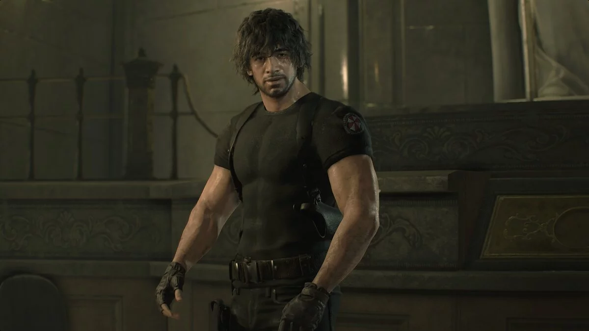 Resident Evil 2 — Леон в футболке и джинсах Карлоса