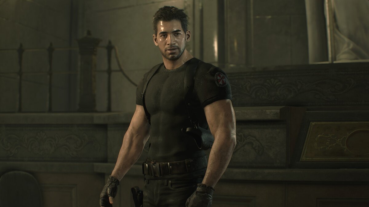 Resident Evil 2 — Леон в футболке и джинсах Карлоса