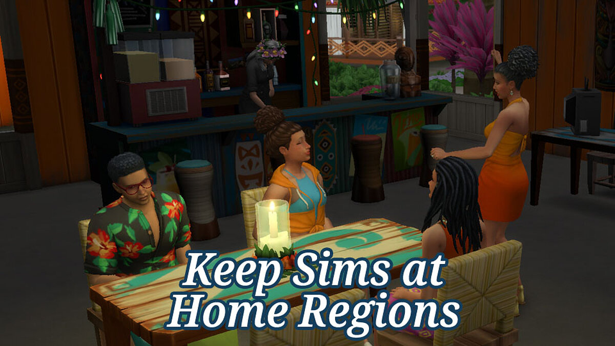 The Sims 4 — Персонажи появляются только в своих регионах (03.01.2022)
