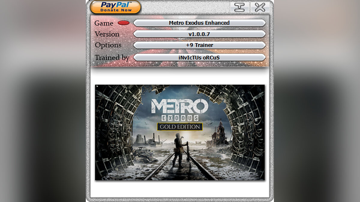 Metro Exodus — Трейнер (+9) [1.0.0.7]