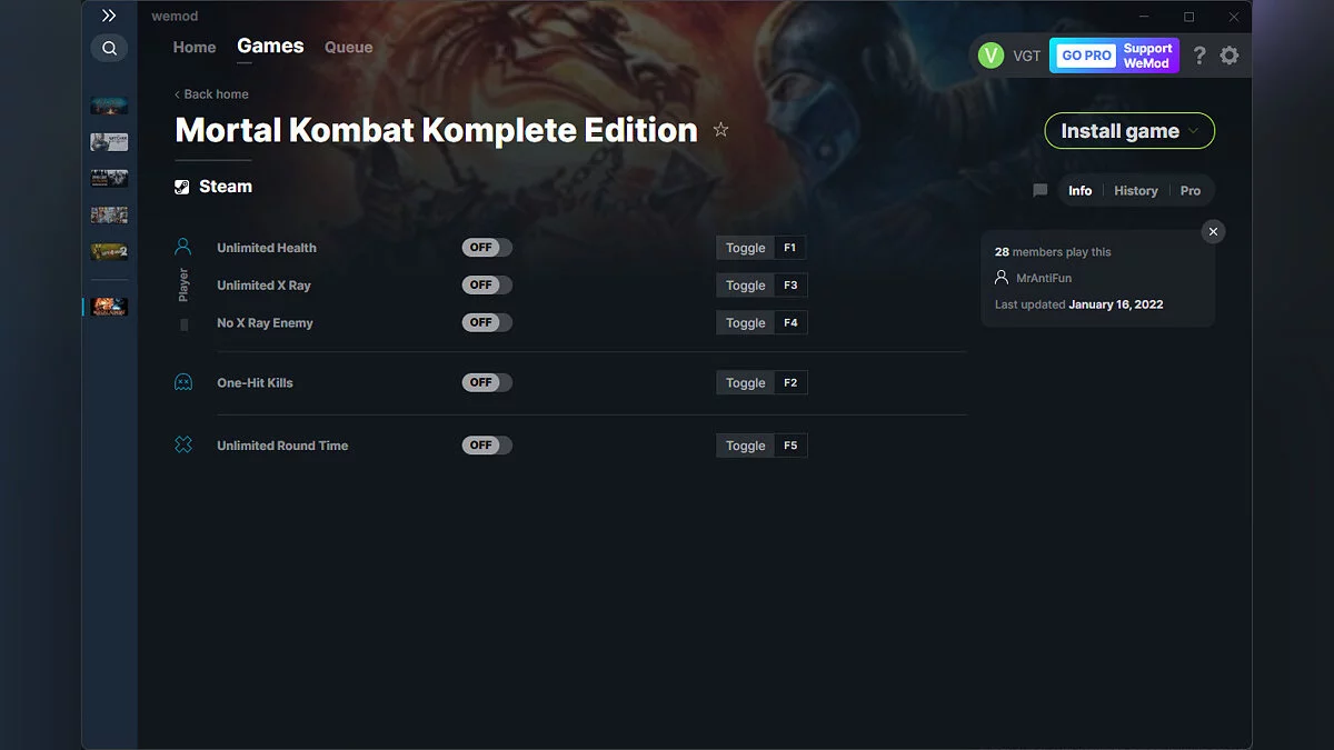 Трейнер (+5) от 16.01.2022 [WeMod]