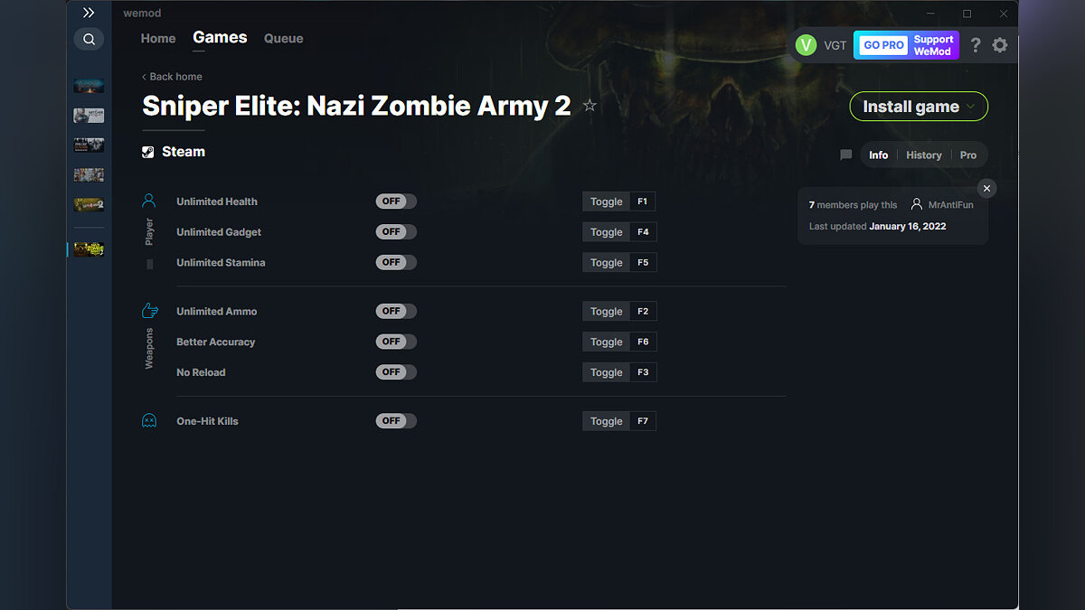 Sniper Elite: Nazi Zombie Army 2 — Трейнер (+7) от 16.01.2022 [WeMod]