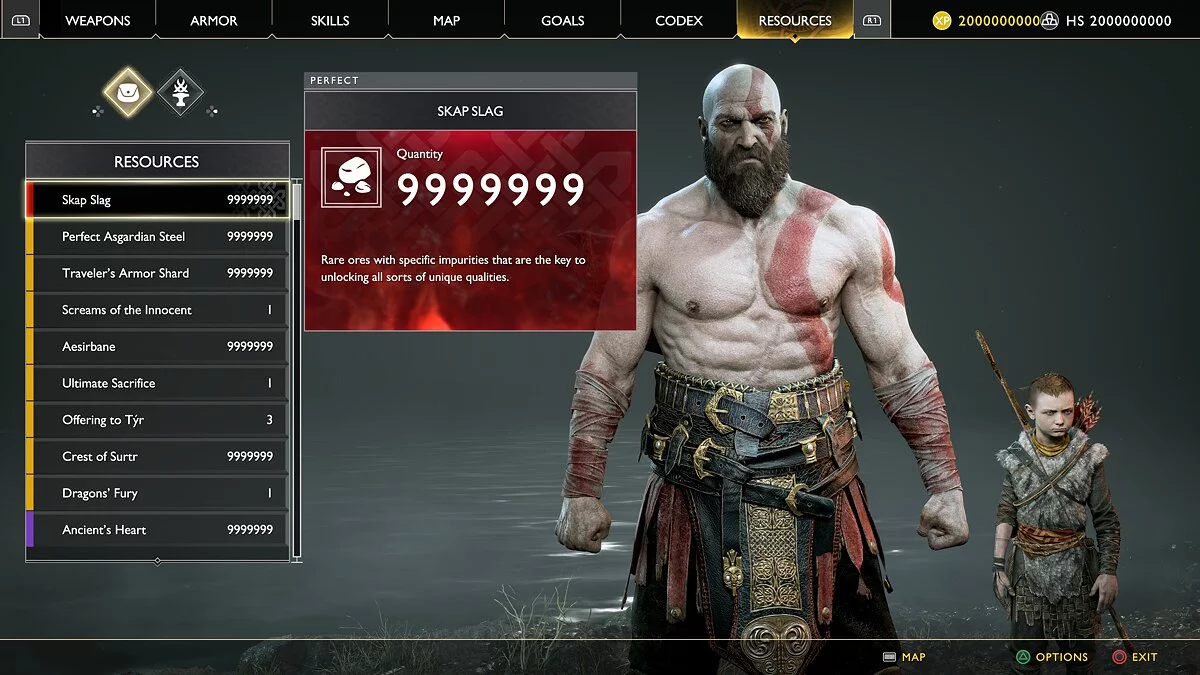 God of War — Сохранение (Модифицированное сохранение, классический Кратос, всё включено)