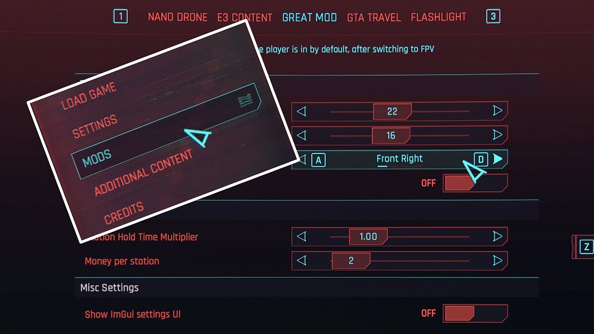 Cyberpunk 2077 — Native Settings UI - собственный интерфейс