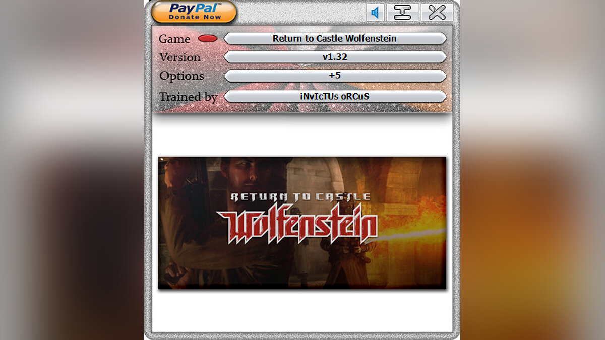 Return to Castle Wolfenstein — Трейнер (+5) [1.32]