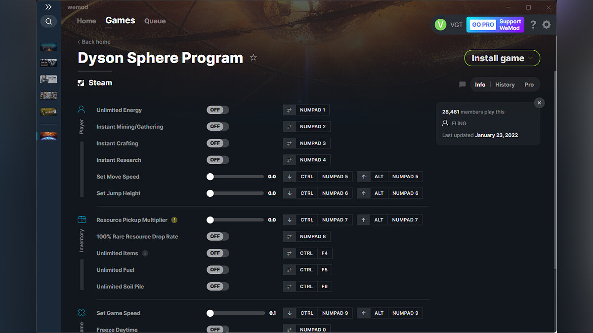 Dyson Sphere Program — Трейнер (+16) от 23.01.2022 [WeMod]