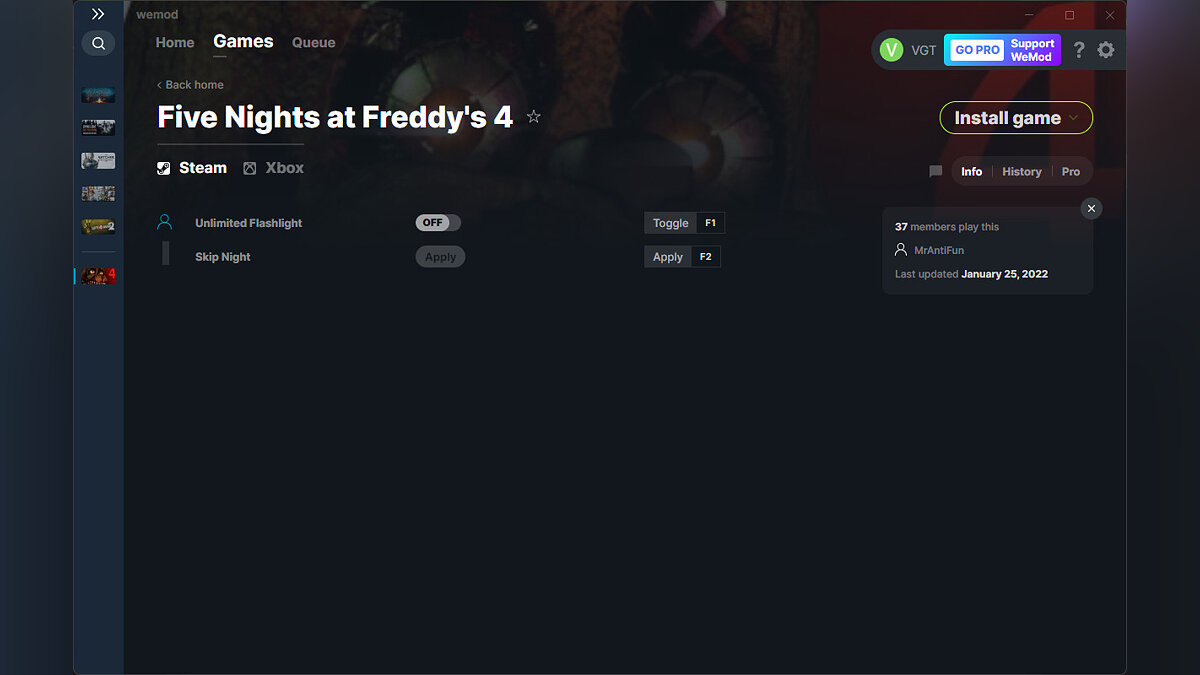 Five Nights at Freddy&#039;s 4 — Трейнер (+2) от 25.01.2022 [WeMod]