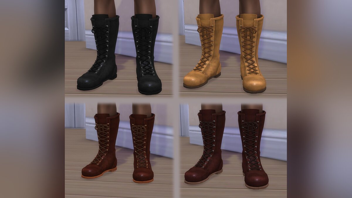 The Sims 4 — Ботинки со шнуровкой