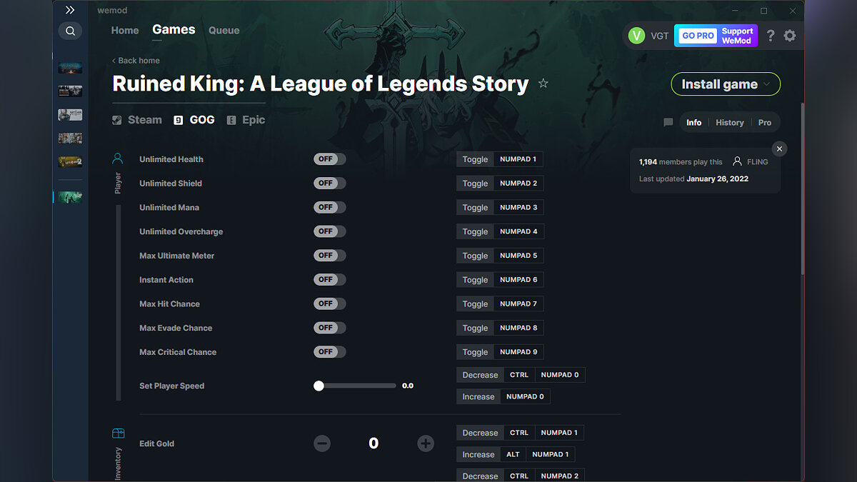 Ruined King: A League of Legends Story — Трейнер (+27) от 26.01.2022 [WeMod]