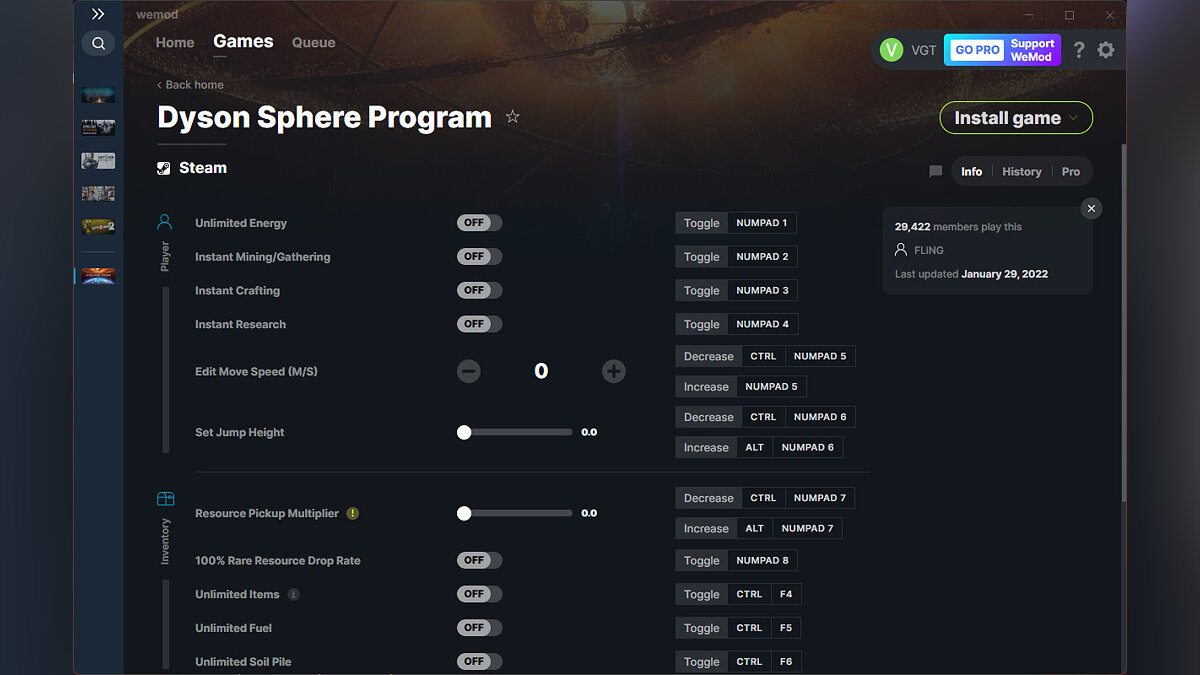 Dyson Sphere Program — Трейнер (+16) от 29.01.2022 [WeMod]