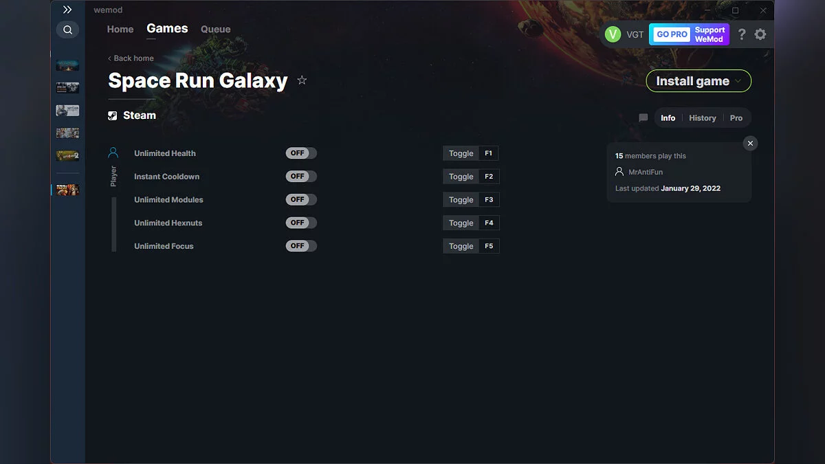Трейнер (+5) от 29.01.2022 [WeMod]