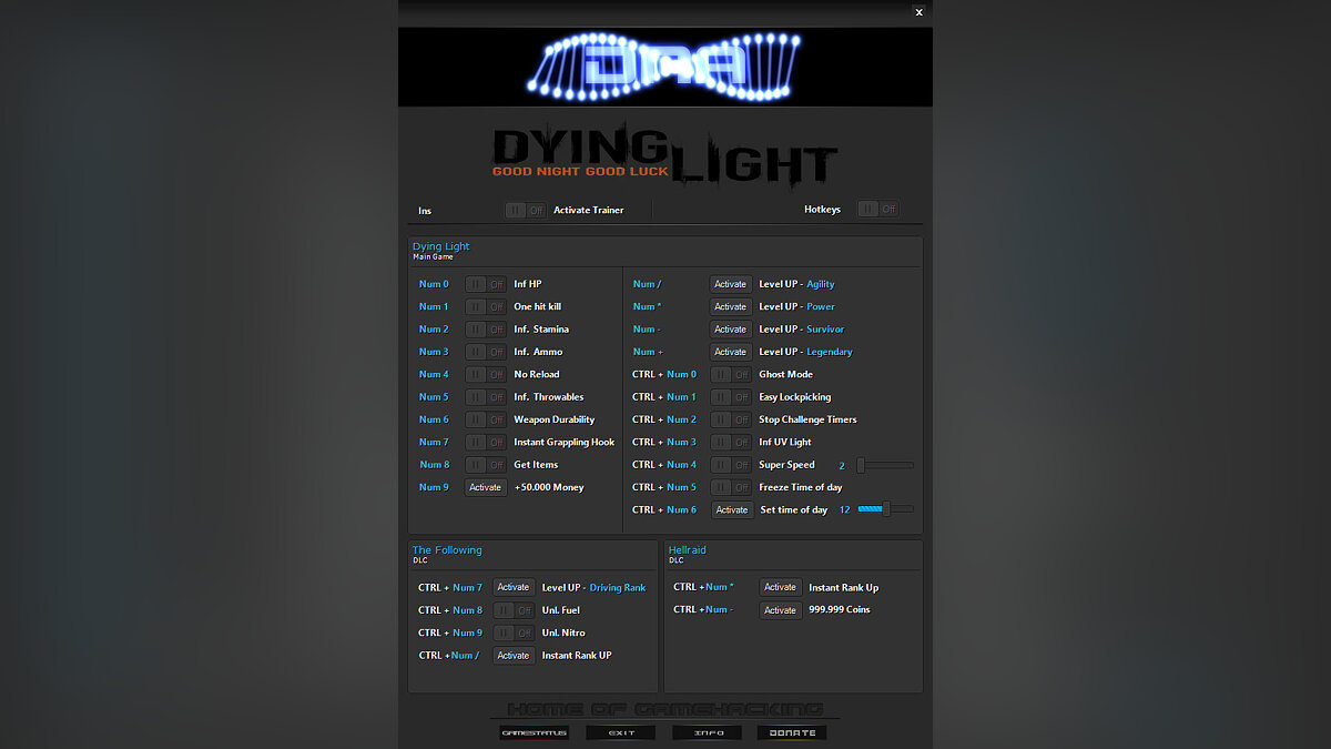 Dying Light — Трейнер (+27) [1.42 - 1.47.0] 