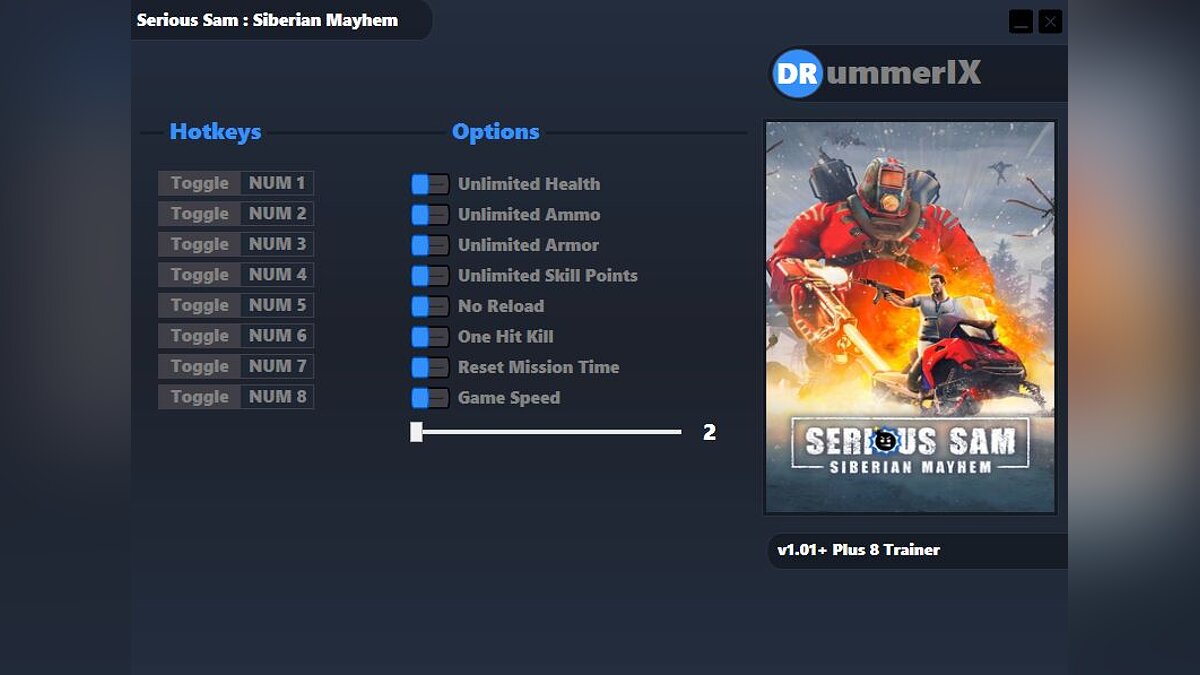 Serious Sam: Siberian Mayhem — Трейнер (+8) [Game Version: v1.01+] 