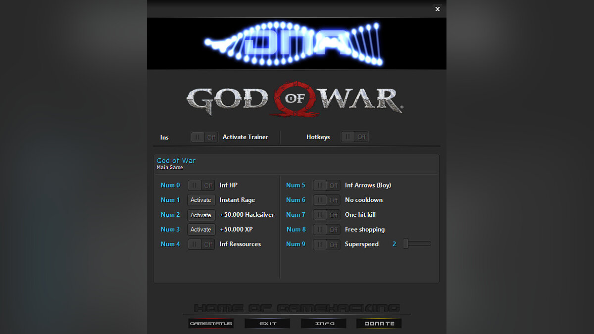 God of War — Трейнер (+10) [1.0.441.9126]