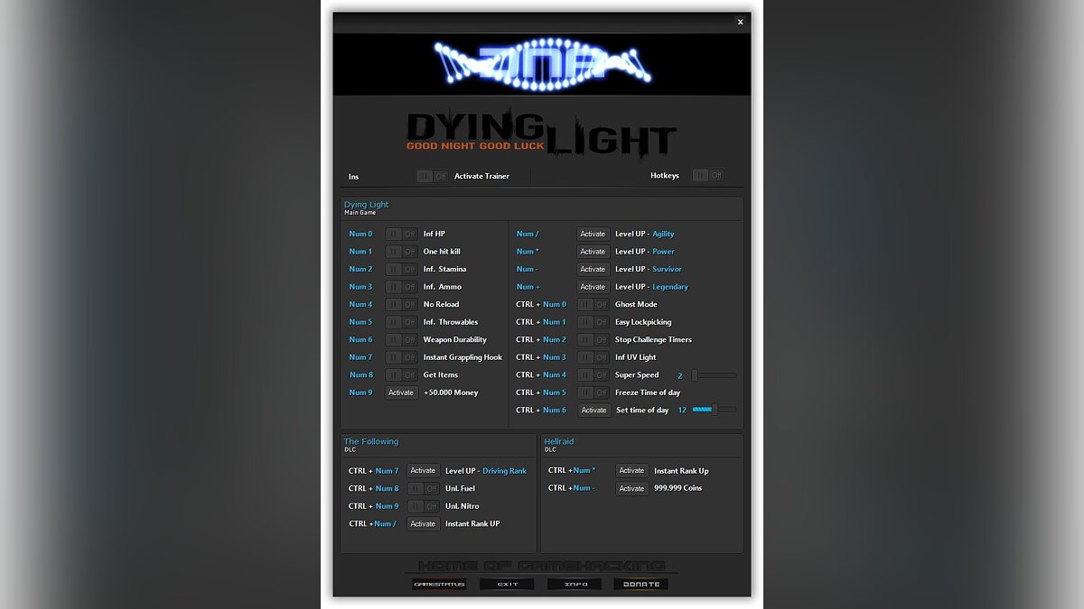 Dying Light — Трейнер (+27) [1.42 - 1.48.0]