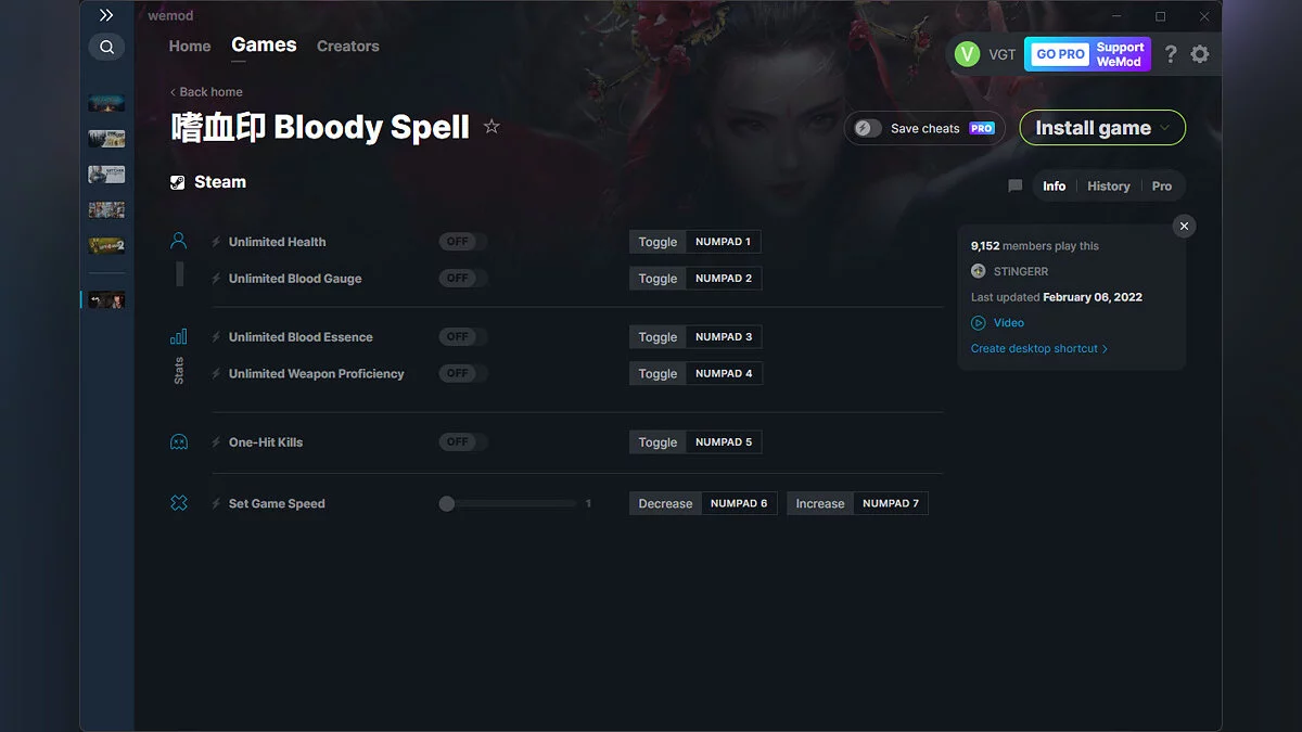 Bloody Spell — Трейнер (+6) от 06.02.2022 [WeMod]