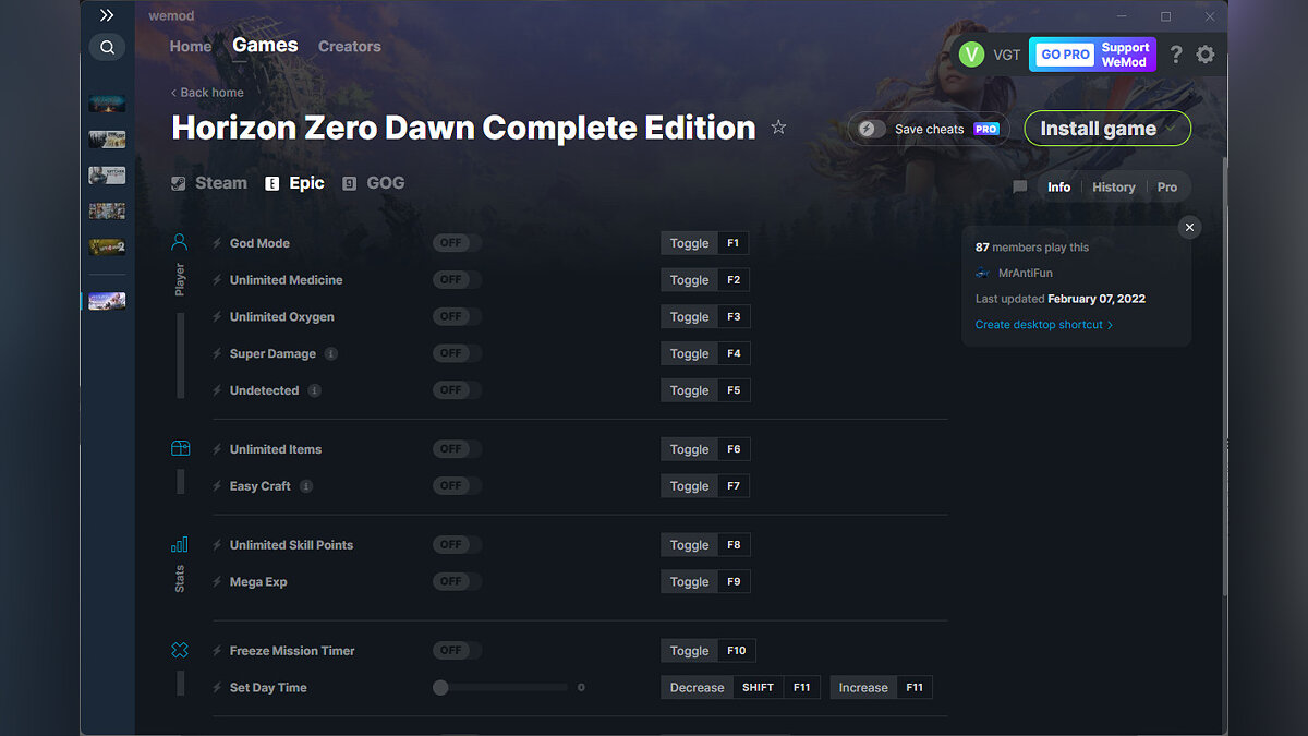Horizon Zero Dawn Complete Edition — Трейнер (+12) от 07.02.2022 [WeMod]