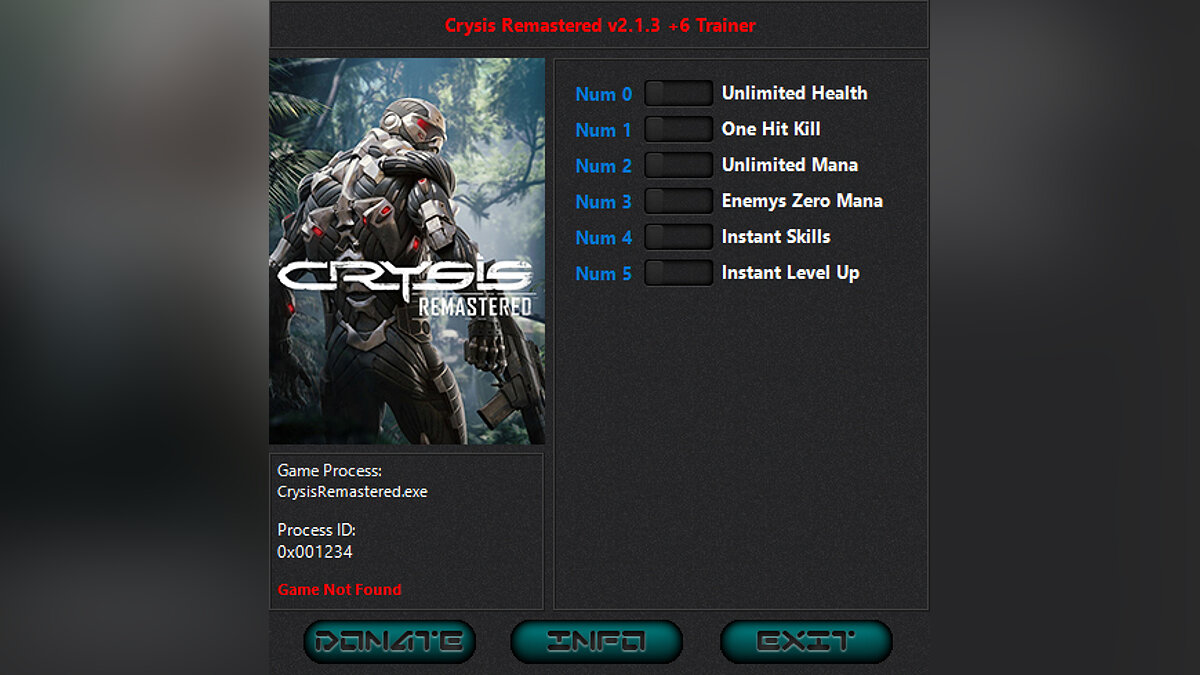 Crysis Remastered — Трейнер (+6) [2.1.3]