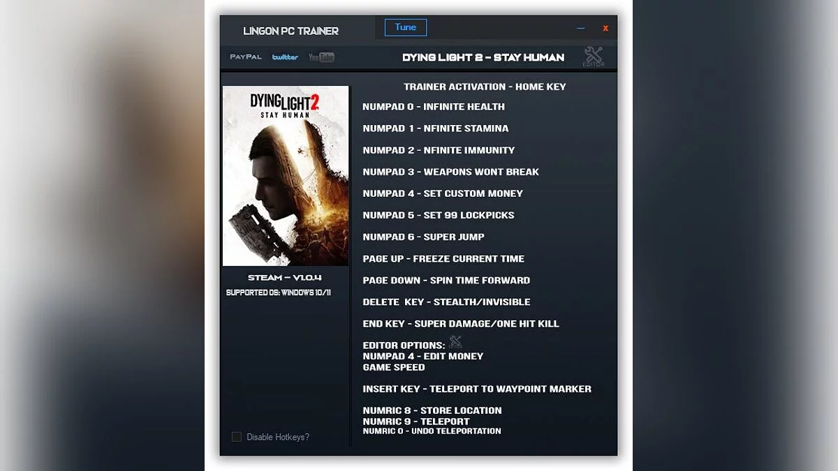 Dying Light 2 Stay Human — Трейнер (+14/+16) [1.0.3 -1.0.4]