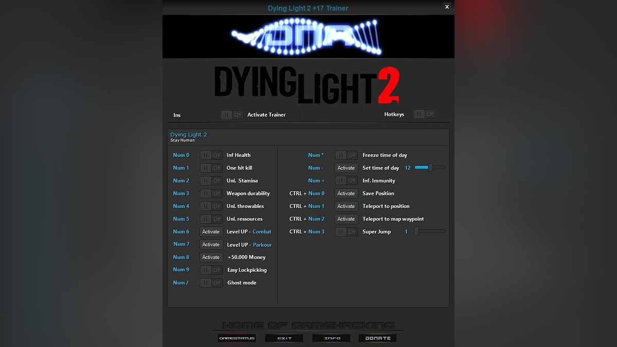 Dying Light 2 Stay Human — Трейнер (+13/+17) [1.0.3 - 1.0.4 Fixed]