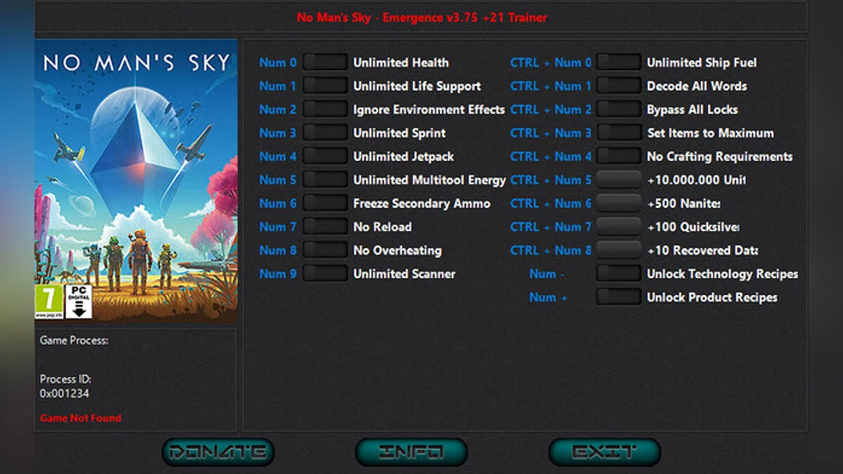 No Man&#039;s Sky — Трейнер (+21) [3.75]