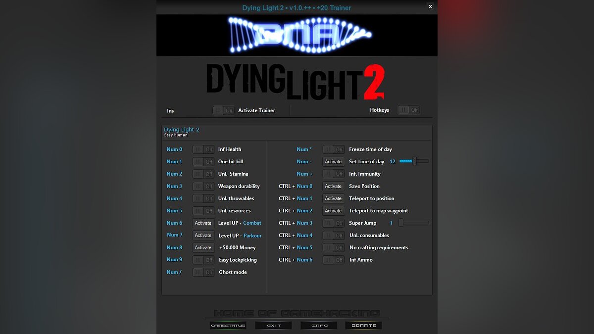 Dying Light 2 Stay Human — Трейнер (+13/+17/+20) [1.0.3 - 1.0.5]