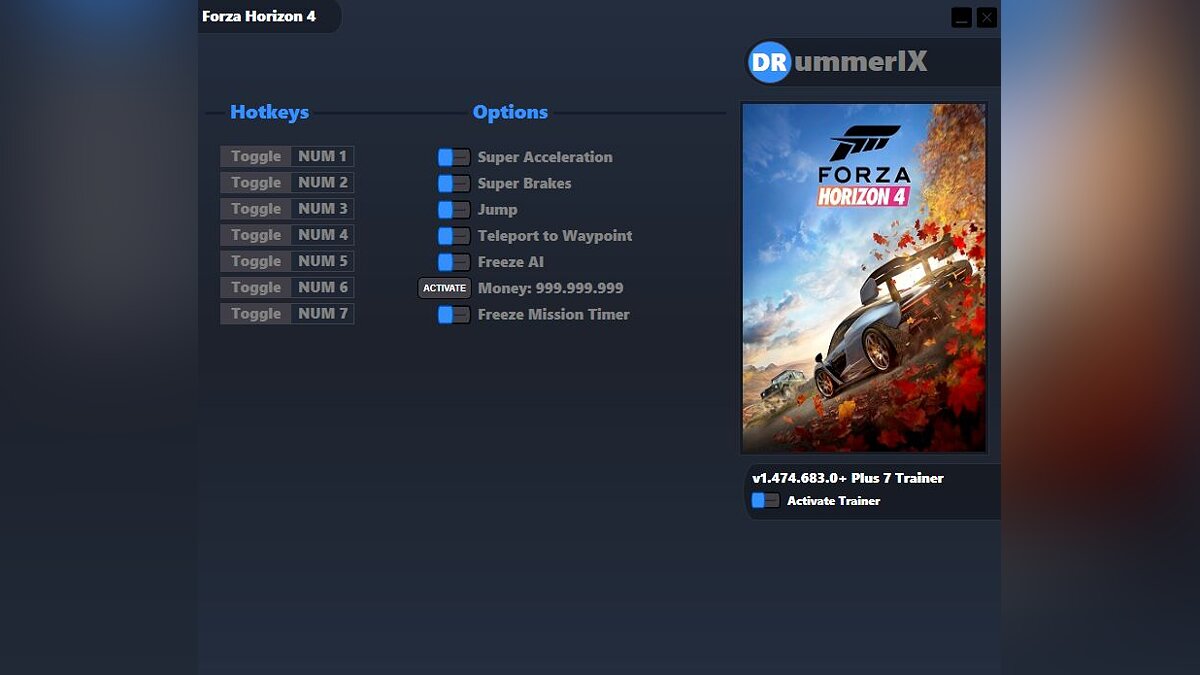 Forza Horizon 4 — Трейнер (+7) [от 15.02.2022]