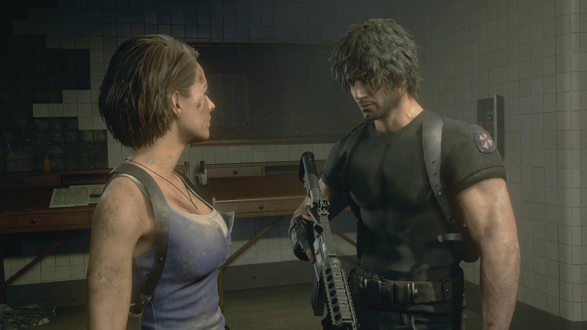 Resident Evil 3 — Карлос в футболке и джинсах