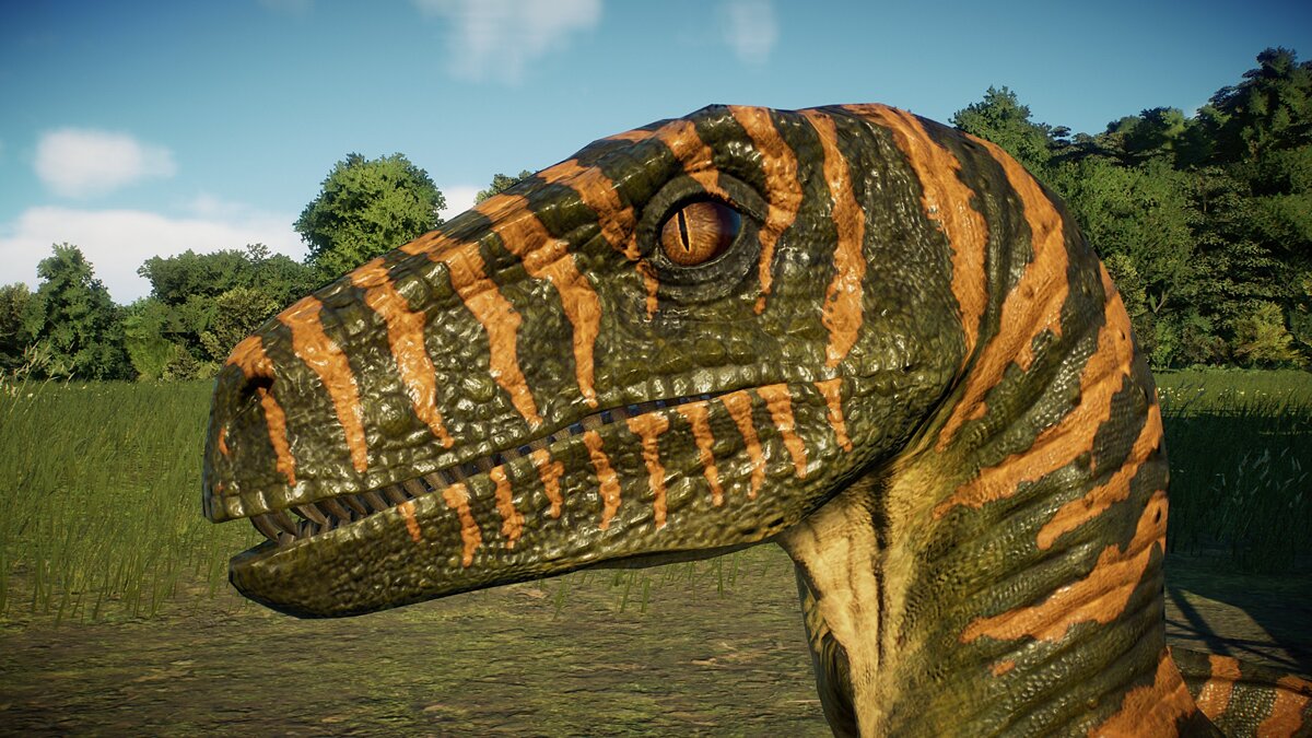 Jurassic World Evolution 2 — Полосатая раскраска для раптора