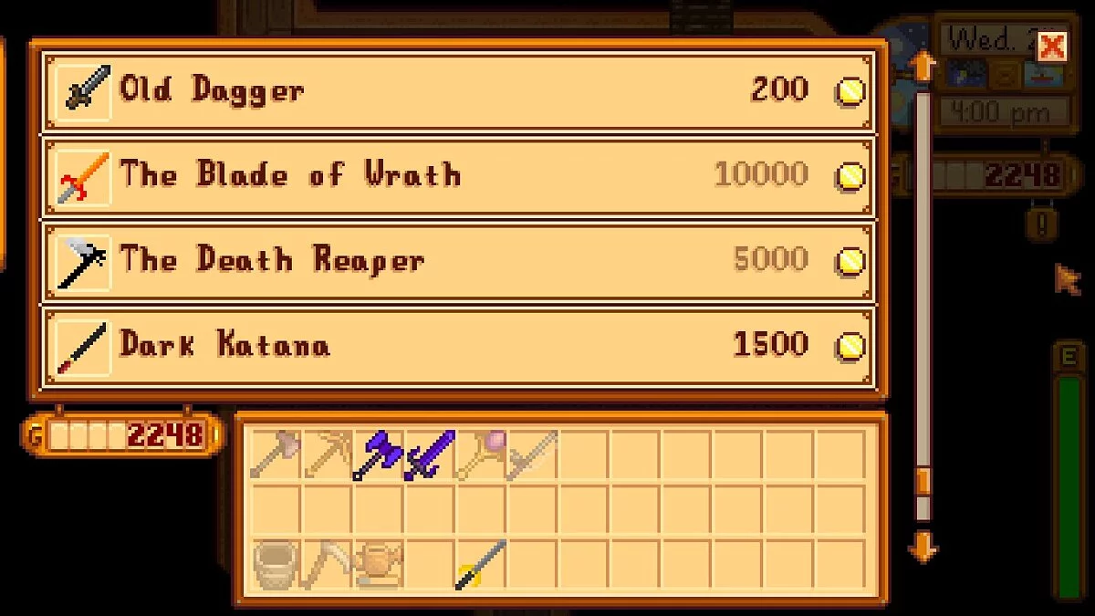 Stardew Valley — Больше оружие