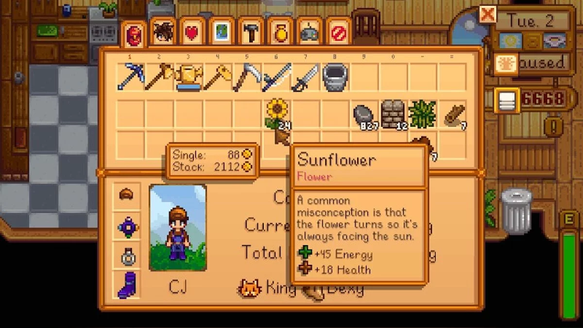 Stardew Valley — CJB Show Item Sell Price