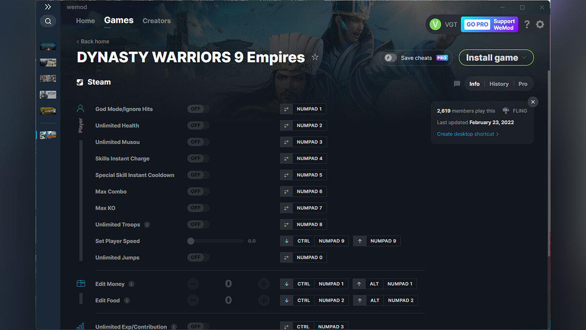 Dynasty Warriors 9 Empires — Трейнер (+17) от 23.02.2022 [WeMod]