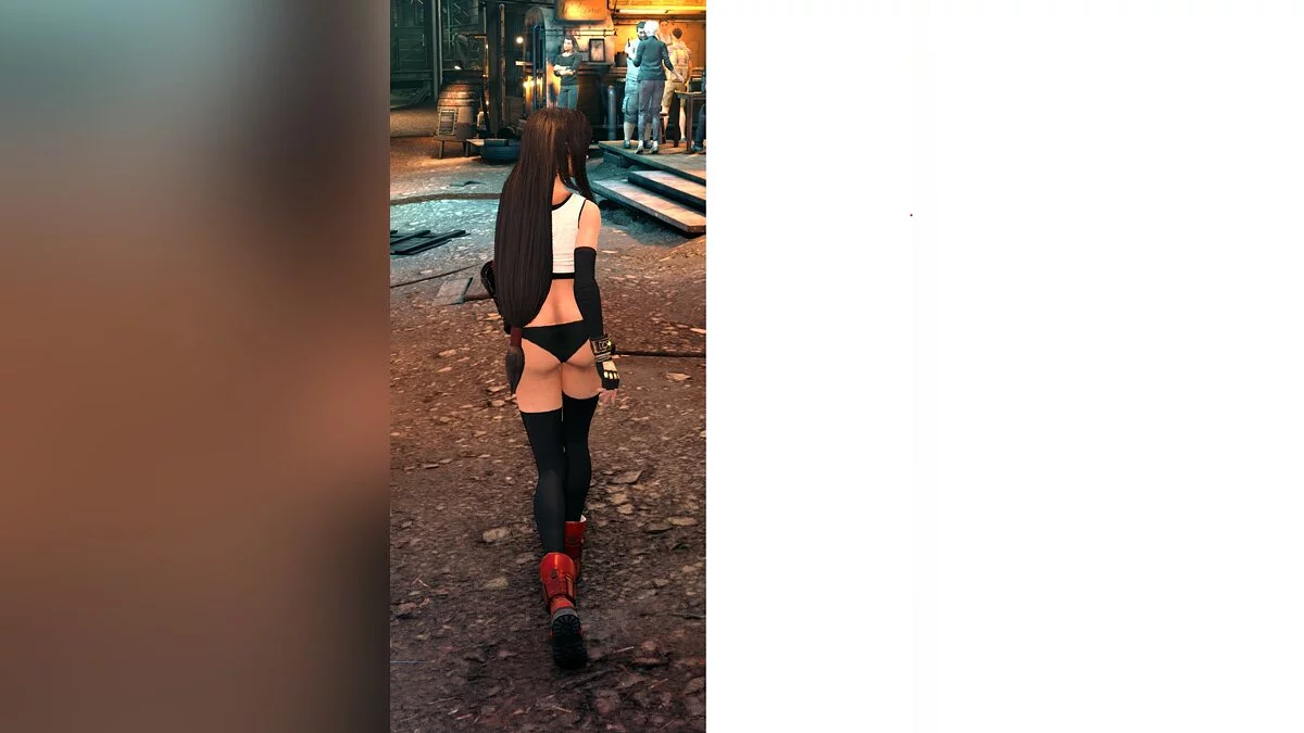 Final Fantasy VII Remake — Тифа без юбки в черных трусиках