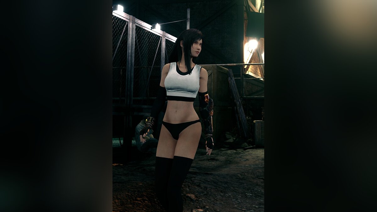 Final Fantasy VII Remake — Тифа без юбки в черных трусиках