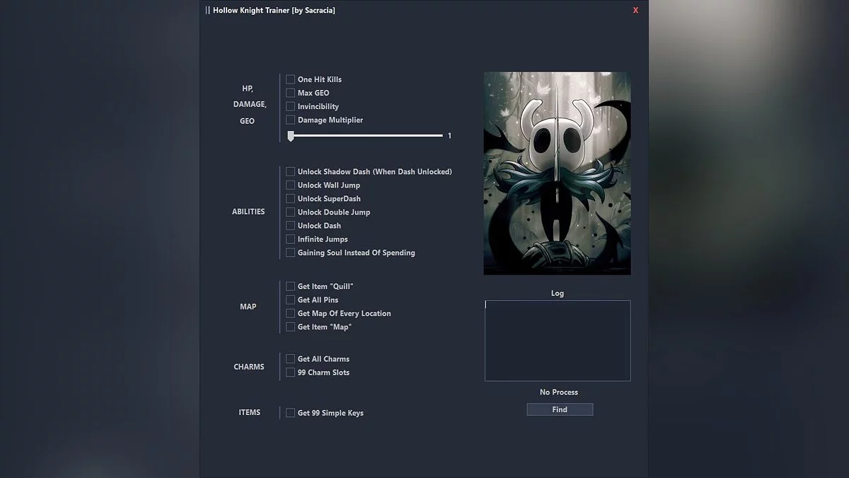 Hollow Knight — Трейнер (+18) [1.5.78]