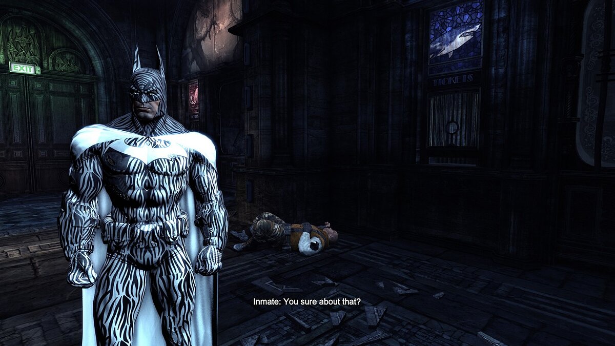 Batman: Arkham City — Костюм Бэтмена в стиле зебры