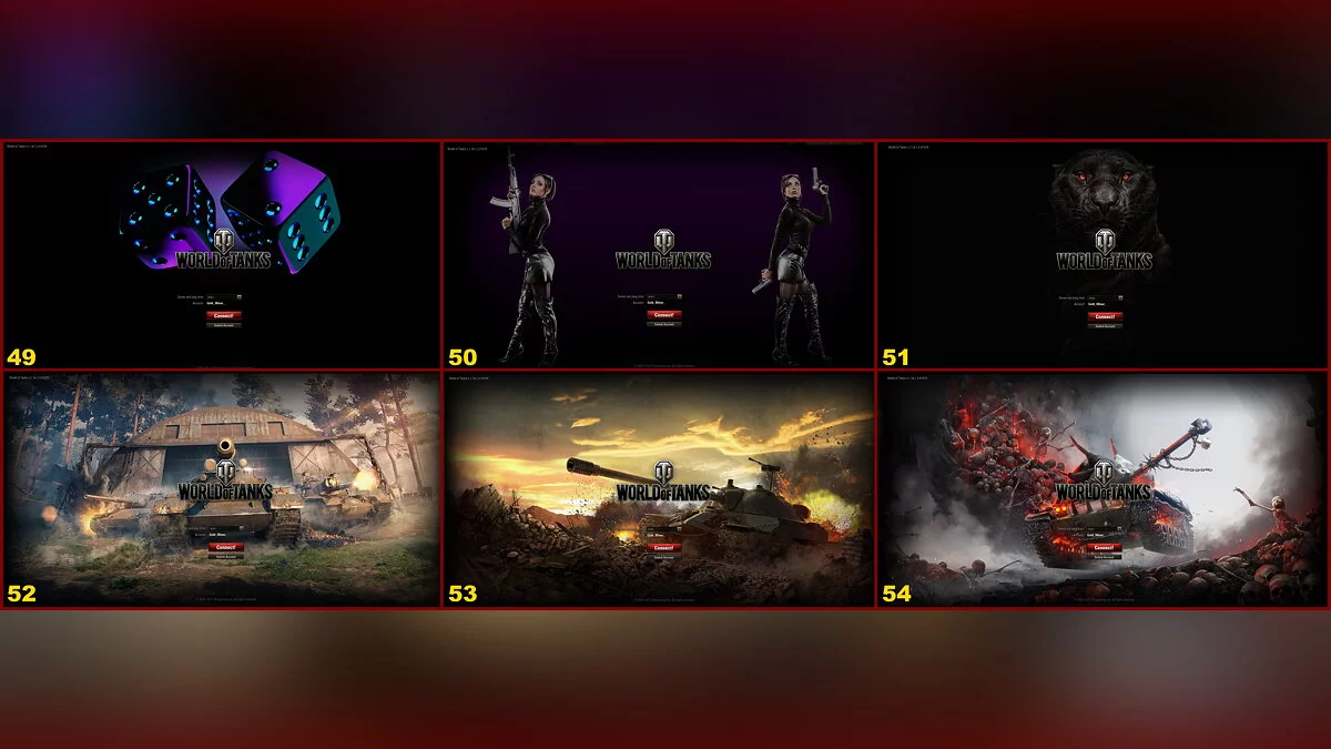 World of Tanks — Фоны авторизации