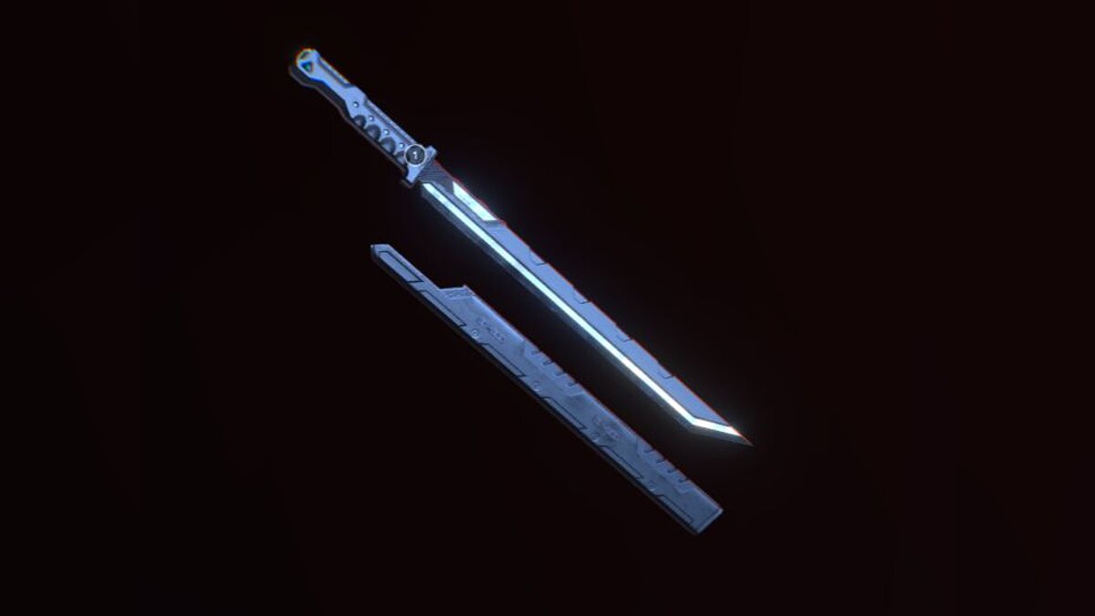 Blade and Sorcery — Киберпанковый меч (в ножнах)