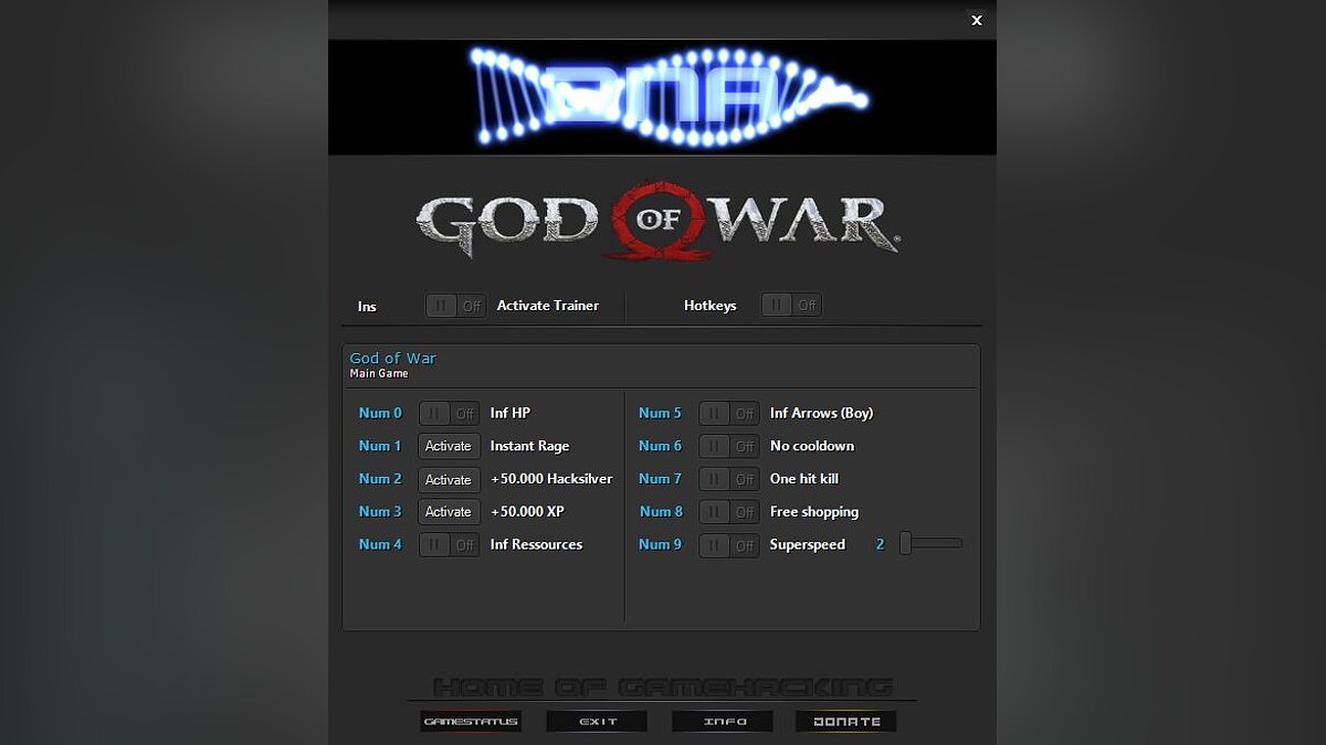 God of War — Трейнер (+10) [1.0.456.2782 V2]