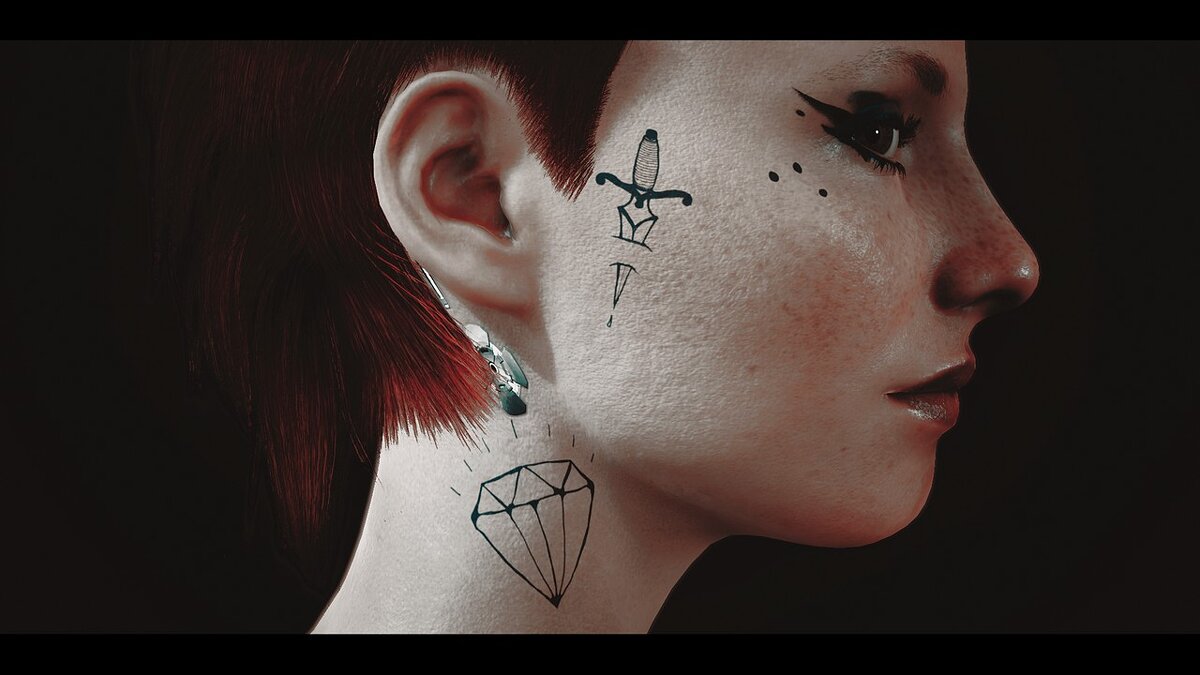 Cyberpunk 2077 — Замена татуировки на лице