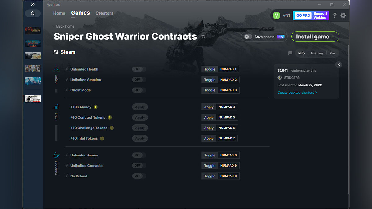 Sniper Ghost Warrior Contracts — Трейнер (+10) от 27.03.2022 [WeMod]