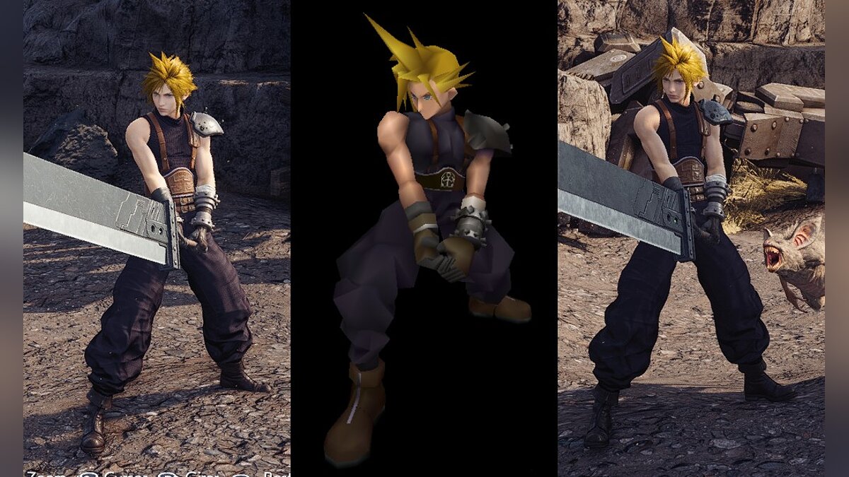 Final Fantasy VII Remake — Клод в стиле PS 1