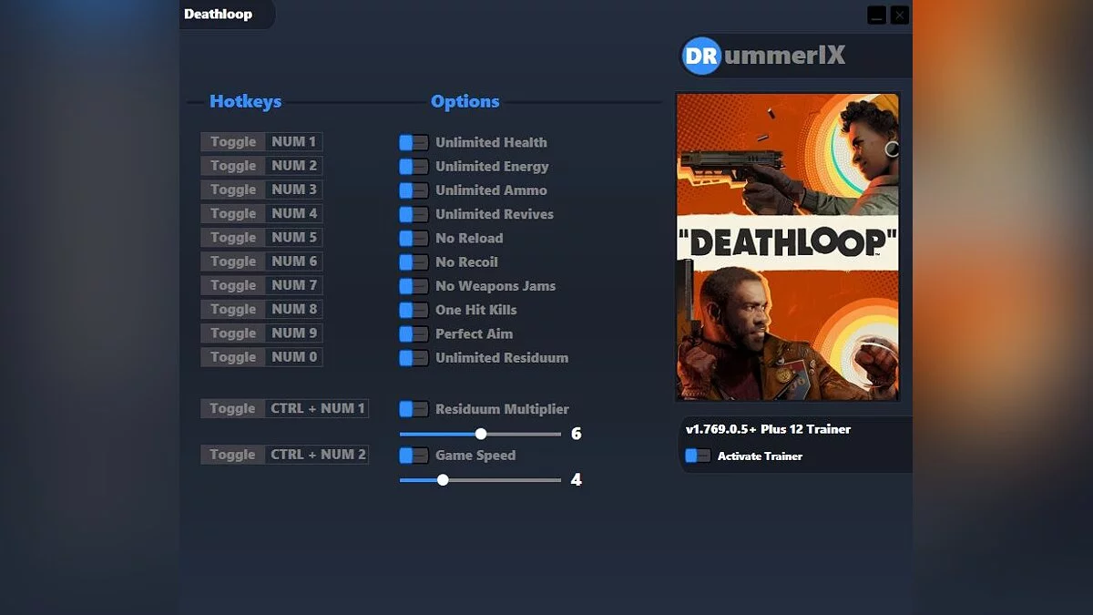 Deathloop — Трейнер (+12) [Game Version: v1.769.0.5+]