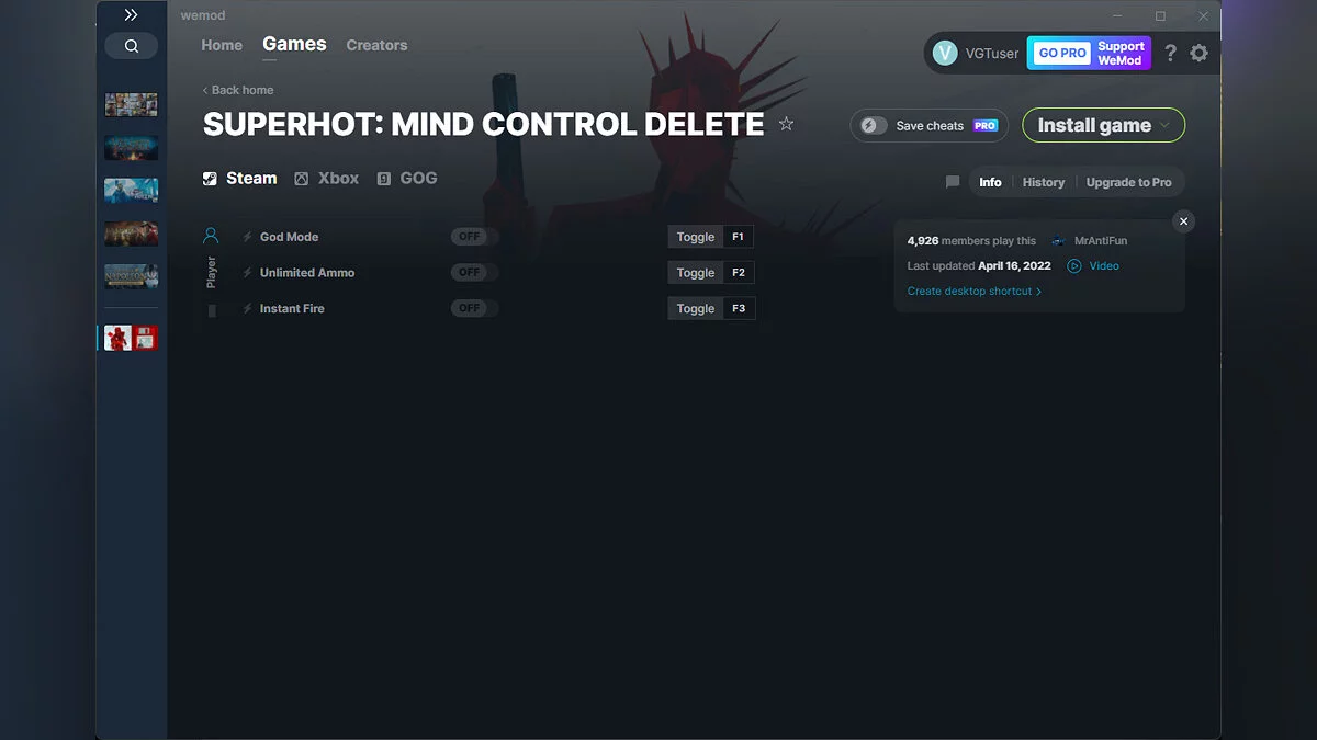 Superhot: Mind Control Delete — Трейнер (+3) от 16.04.2022 [WeMod]