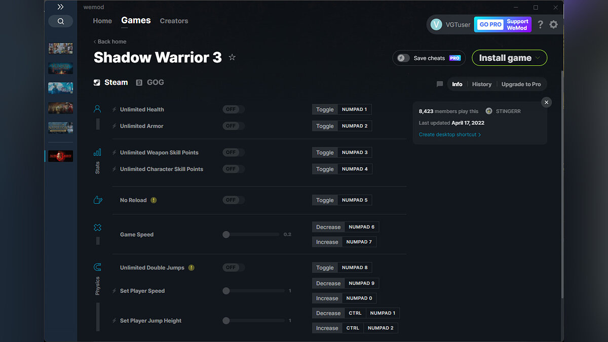 Shadow Warrior 3 — Трейнер (+9) от 17.04.2022 [WeMod]