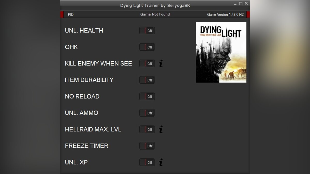 Dying Light — Трейнер (+9) [1.48.0 H2]