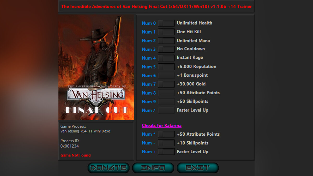 Incredible Adventures of Van Helsing: Final Cut — Трейнер (+14) [1.1.0b] 