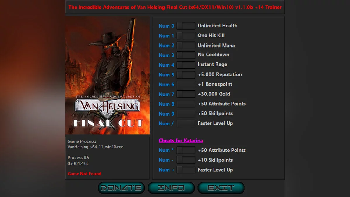 Incredible Adventures of Van Helsing: Final Cut — Трейнер (+14) [1.1.0b]