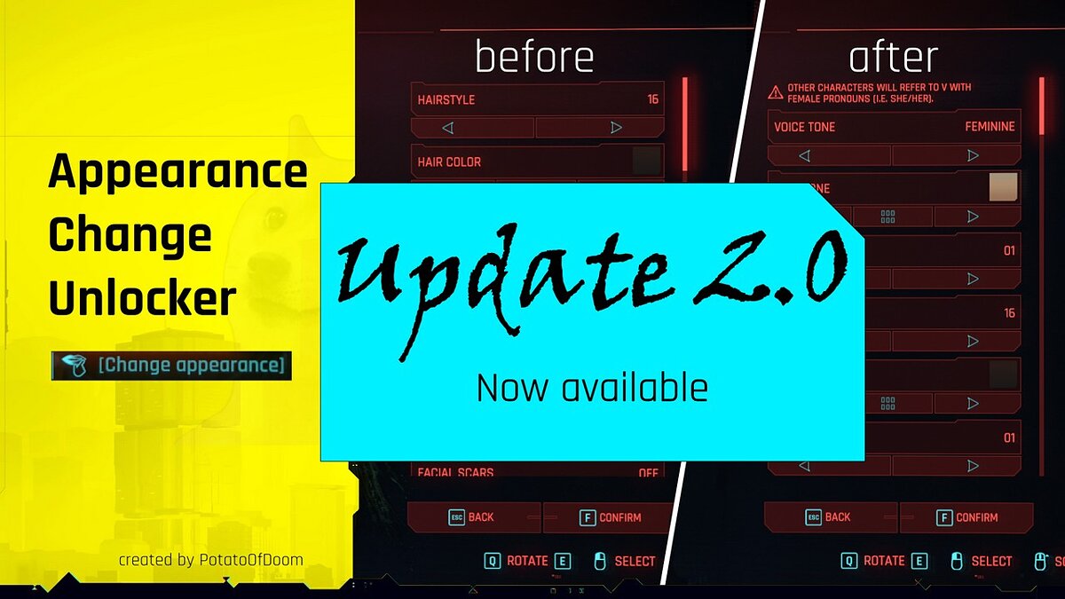 Cyberpunk 2077 — Appearance Change Unlocker - изменение внешнего вида